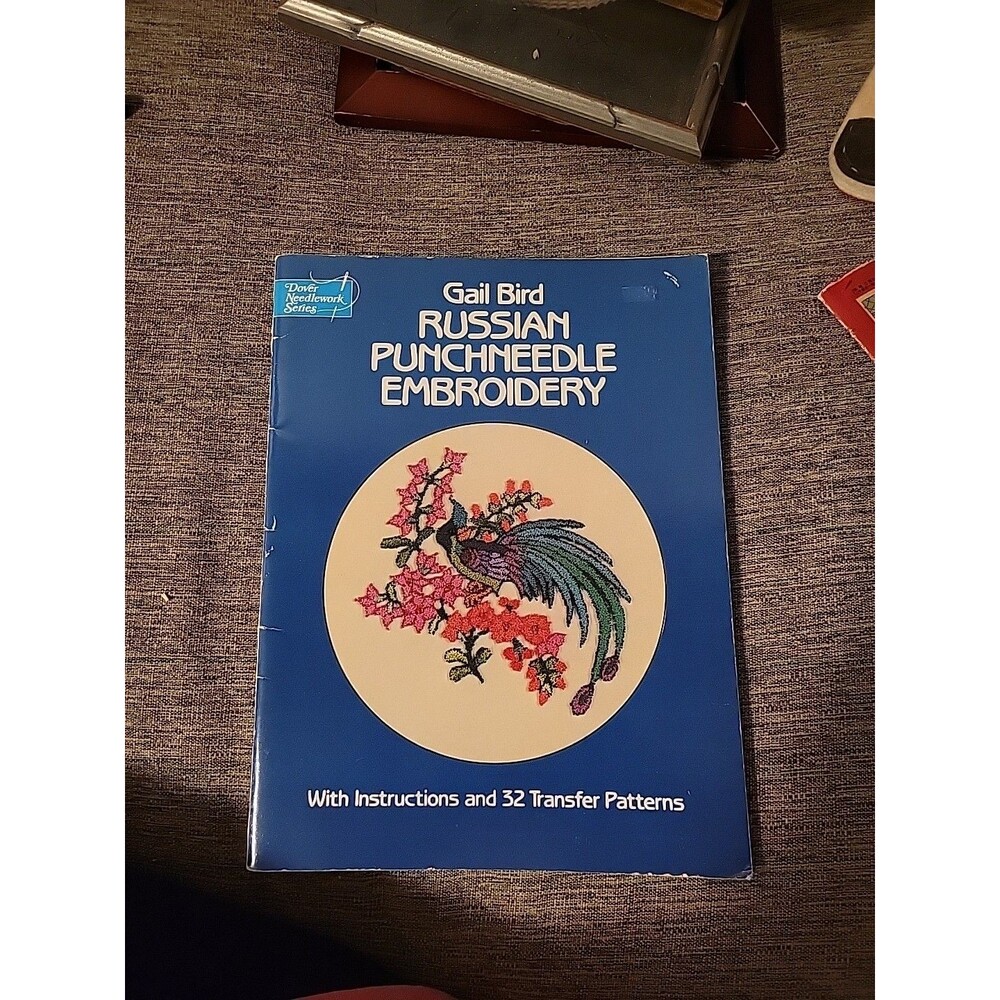 Vtg Gail Bird Iron-On Transfer Patterns Russian Punch Needle Embroidery Sewing